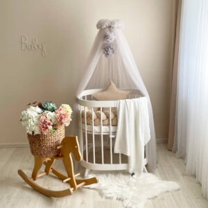 Baldahin s cofi svetlo siv