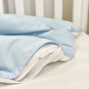 komplet posteljnine geometrija modra 17