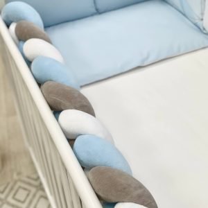 komplet posteljnine geometrija modra 9