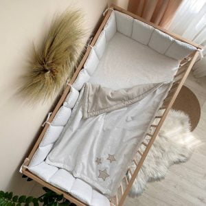 Odejica «Stars» poplin/vafelj krem