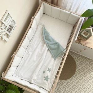 Odejica "Stars" poplin/vafelj meta