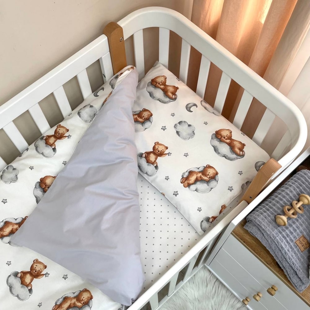 3-delni komplet posteljnine Teddy siv 3 komplet posteljnine 4