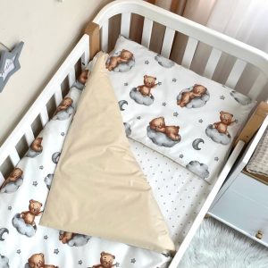 3-delni komplet posteljnine Teddy bež