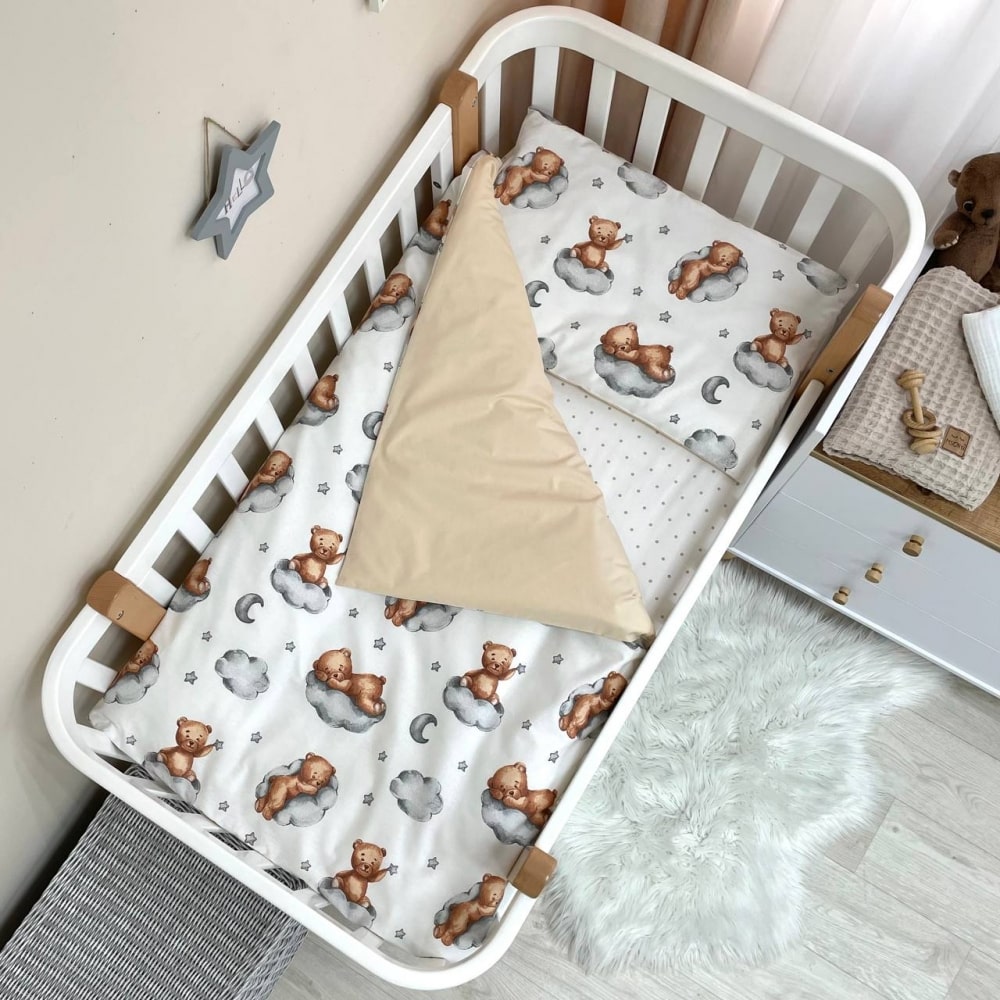 3-delni komplet posteljnine Teddy bež 2 komplet posteljnine teddy 3