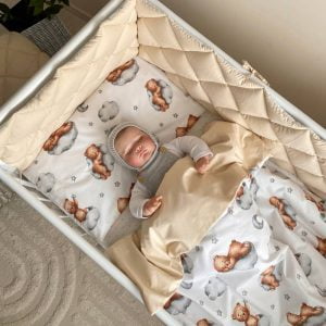 3-delni komplet posteljnine Teddy bež 12 komplet posteljnine teddy bez 1