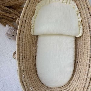 Set za voziček muslin, mlečna