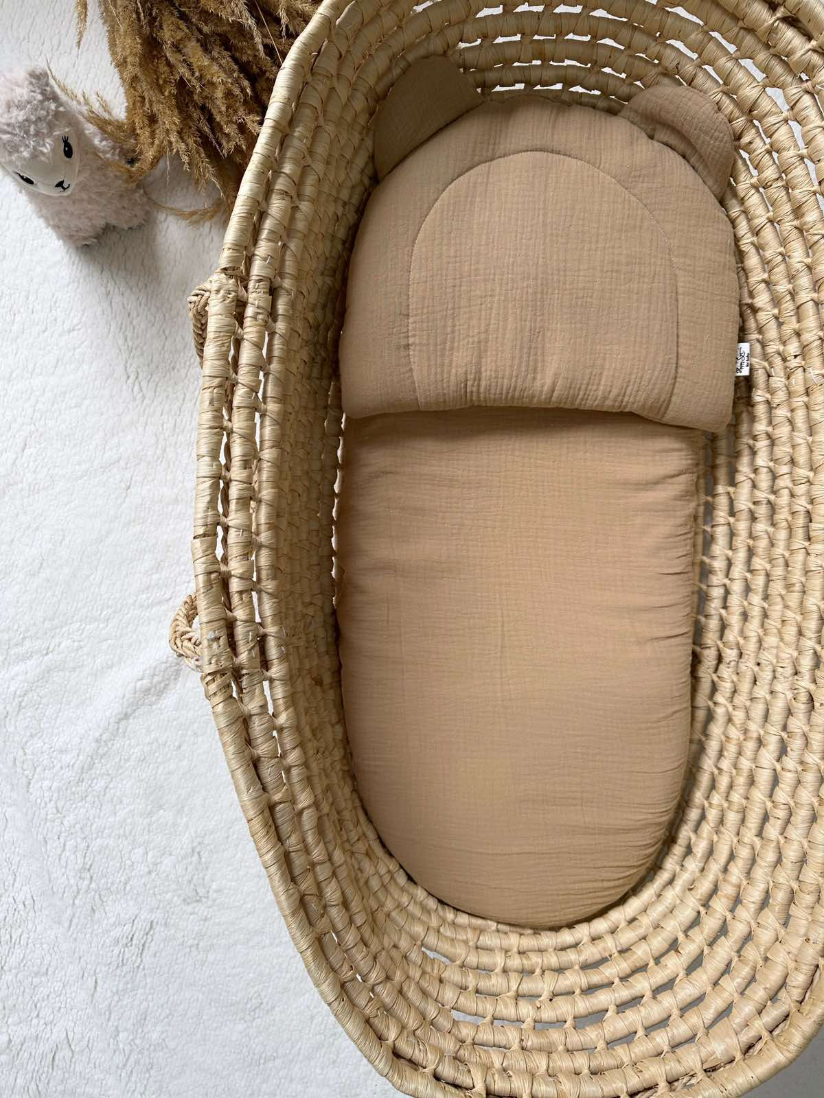 Set za voziček muslin, temno bež 1 Set za voziček muslin, temno bež