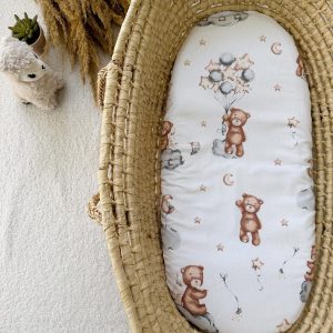 Rjuha za voziček FLANELA medvedki z baloni