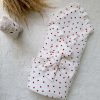 Odejica muslin s trakom, bela, rdeči srčki 7 Odejica muslin s trakom, bela, rdeči srčki