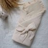 Odejica muslin s trakom, krem