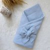 Odejica muslin s trakom, modra