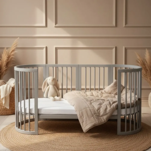 otroska posteljica smart bed siva 2