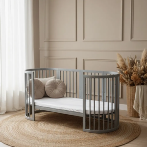 otroska posteljica smart bed siva 3