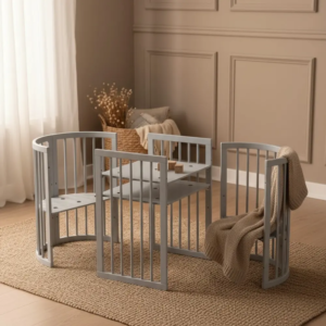 otroska posteljica smart bed siva 5