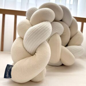 Kitka za posteljico velur/rebrast velur 120 cm mlečna