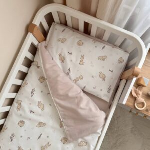 3-delni komplet posteljnine flanela "Zajčki"