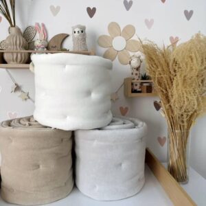 obroba za posteljico very soft siva 14