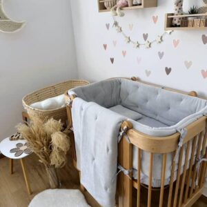 Obroba za posteljico "Very soft" velur siva