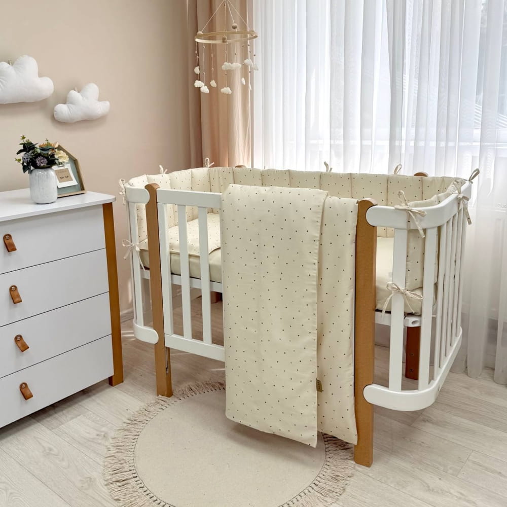 6-delni komplet posteljnine Tiny Love SATEN bež zvezdice