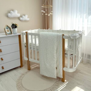 6-delni komplet posteljnine Tiny Love SATEN mlečni zvezdice